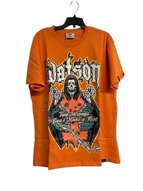 NEW Mens Watson‎ Riots On Roulette Short Sleeve T-shirt Tee Orange Shirt 2X